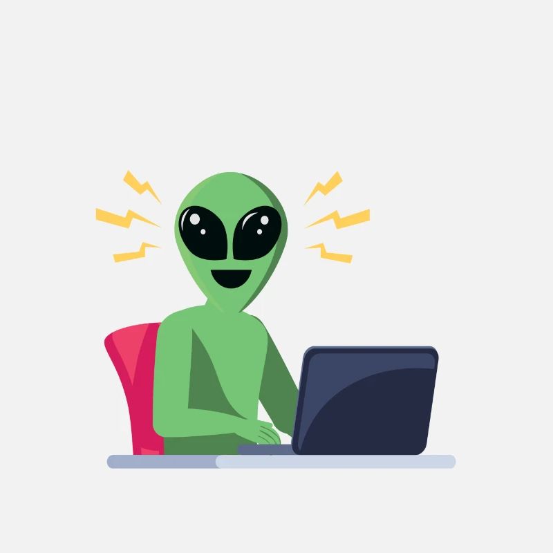 ITalien Alien Informatiker Hacker Coder