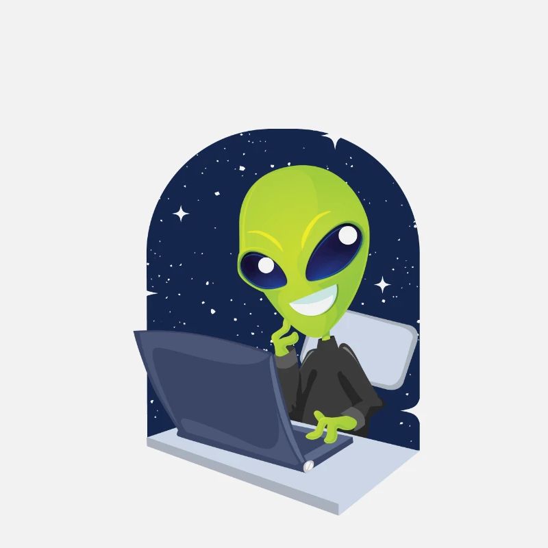 ITalien Alien Informatiker Hacker Coder