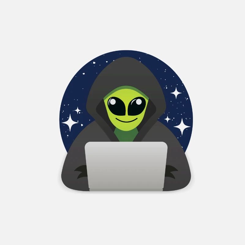 ITalien Alien Informatiker Hacker Coder