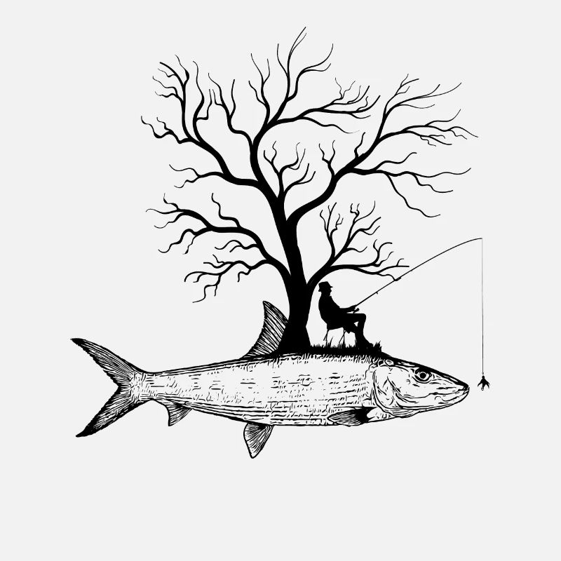 Graphic Tree - Fish Bone Fish
