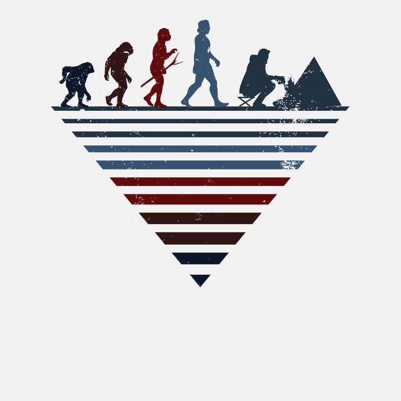 Menschliche Evolution - Vintages Camping