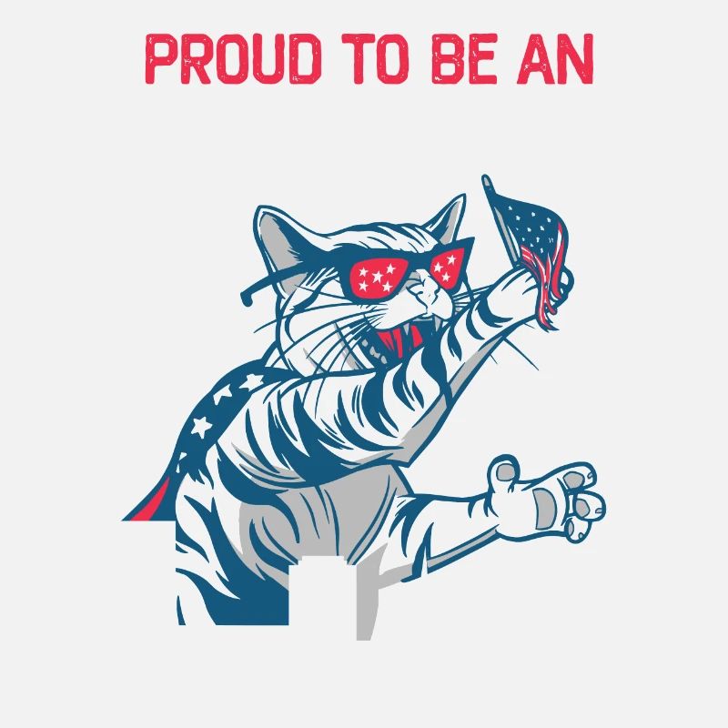 Fier d’être une Amérique Ameri-cat 4 juillet