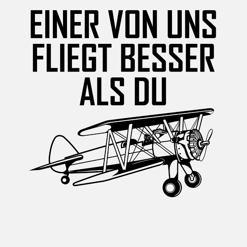 Doppeldecker Flugzeug Pilot Cooler Spruch Geschenk