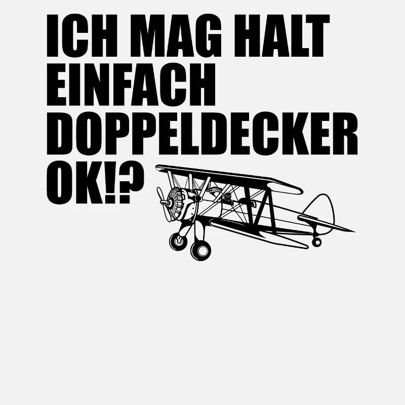 Doppeldecker Flugzeug Pilot Cooler Spruch Geschenk