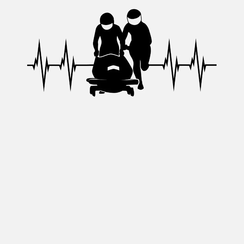Bobsleigh driver ECG ligne bobsleighing bobsleigh cadeau