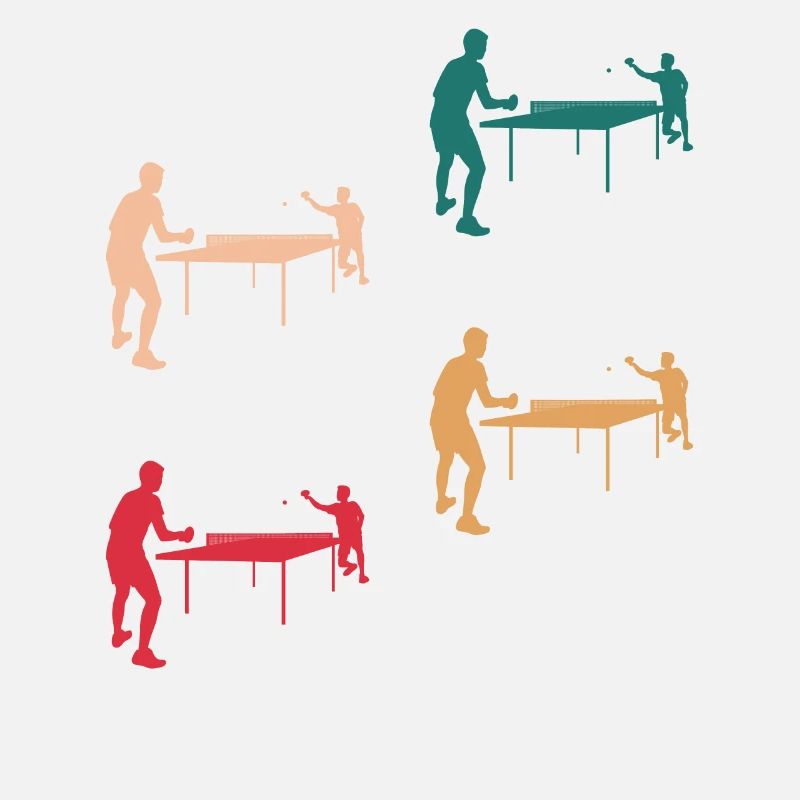 Conception colorée de match de tennis de table