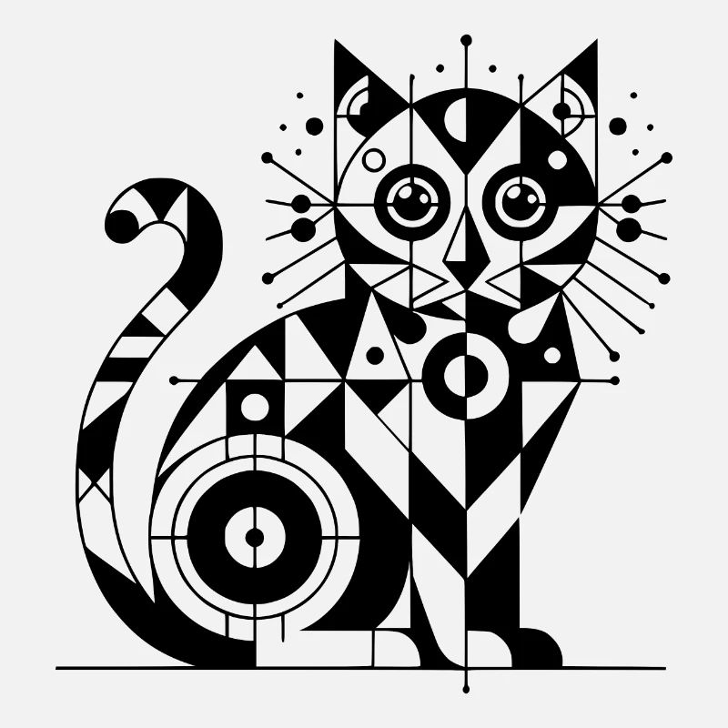 Conception de lignes géométriques de chat