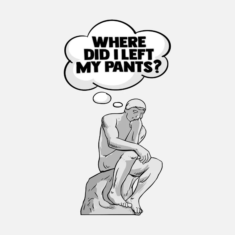 Thinker Statue Pantalon Design pour un