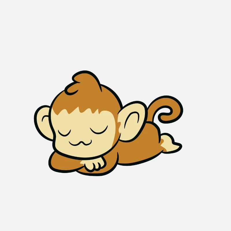Sleeping Monkey Pyjama Lazy Monkey