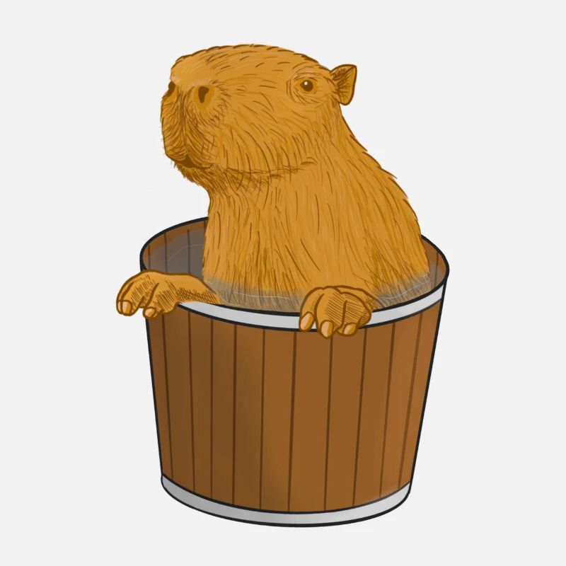 Capybara Eimer
