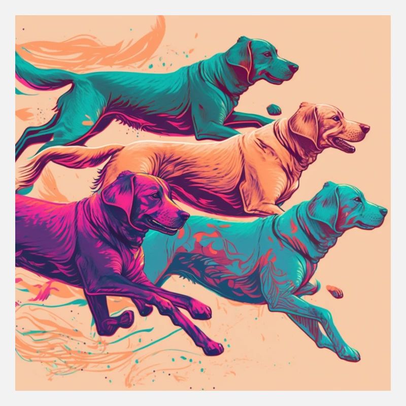 Bunte Hunde - Hunde Gruppe