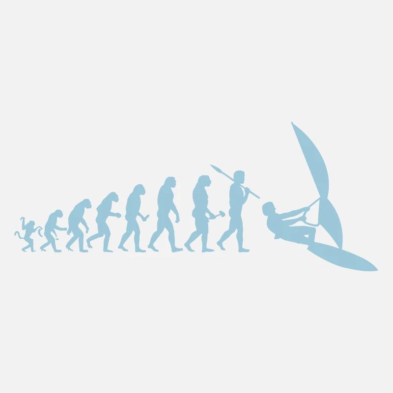 Evolution Windsurfer Silhouette Geschenk Shirt