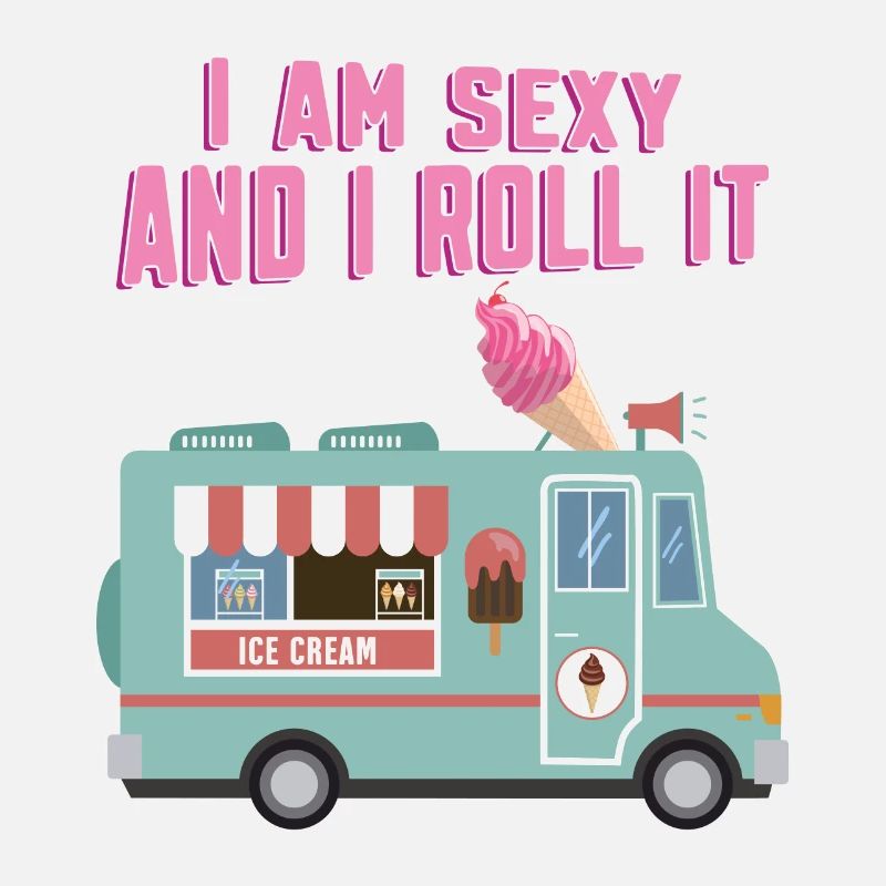 Lustiger Eismann mit Ice Cream