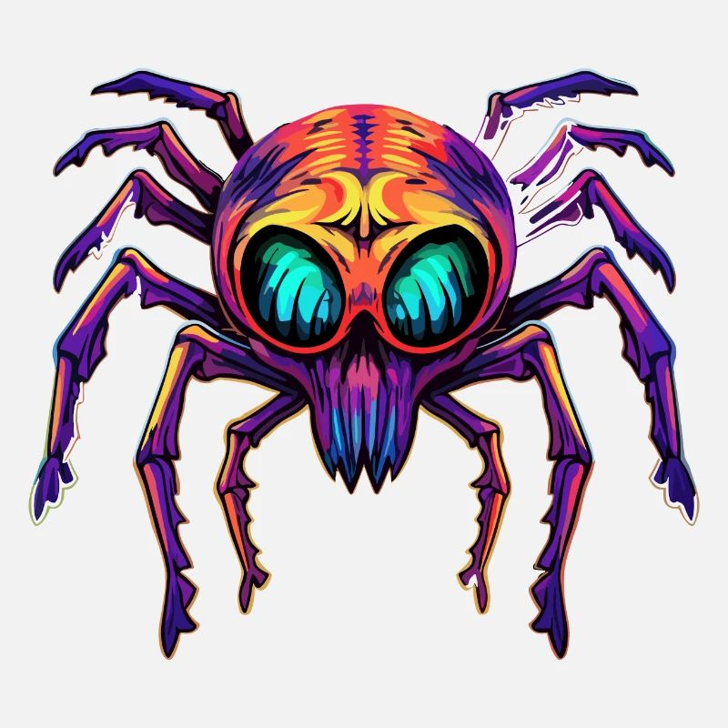 Arachnides de conception d’araignée abstraite colorée
