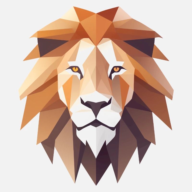 Conception de logo Lion Head Low Poly