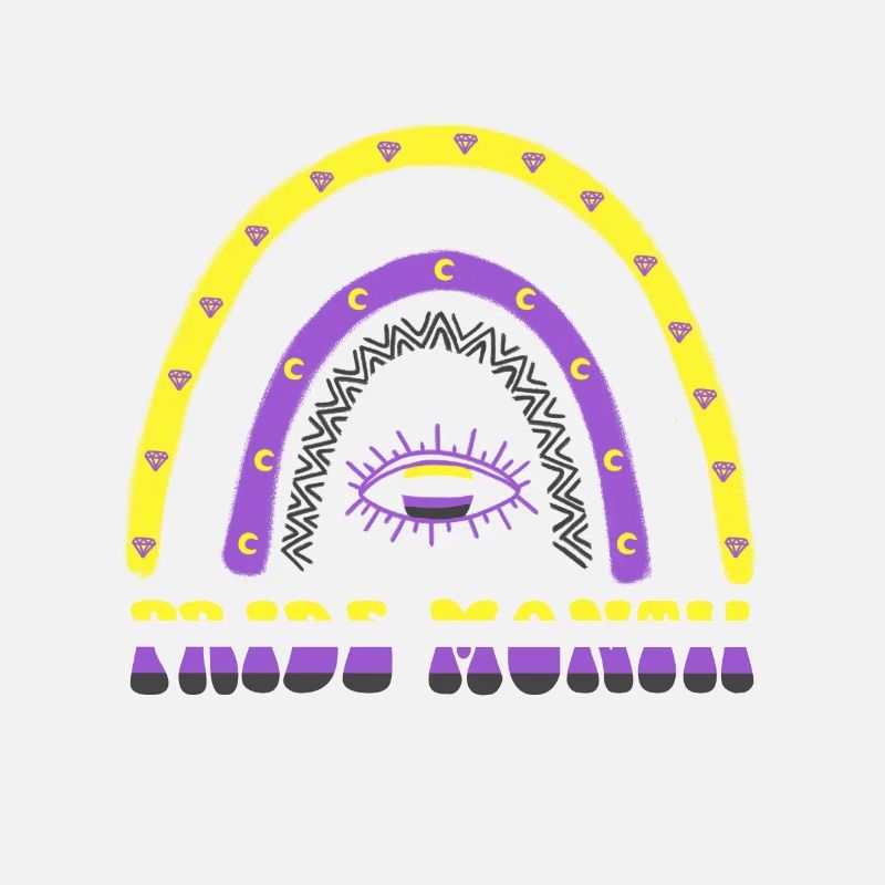 Boho Regenbogen Happy Pride Month Nonbinary
