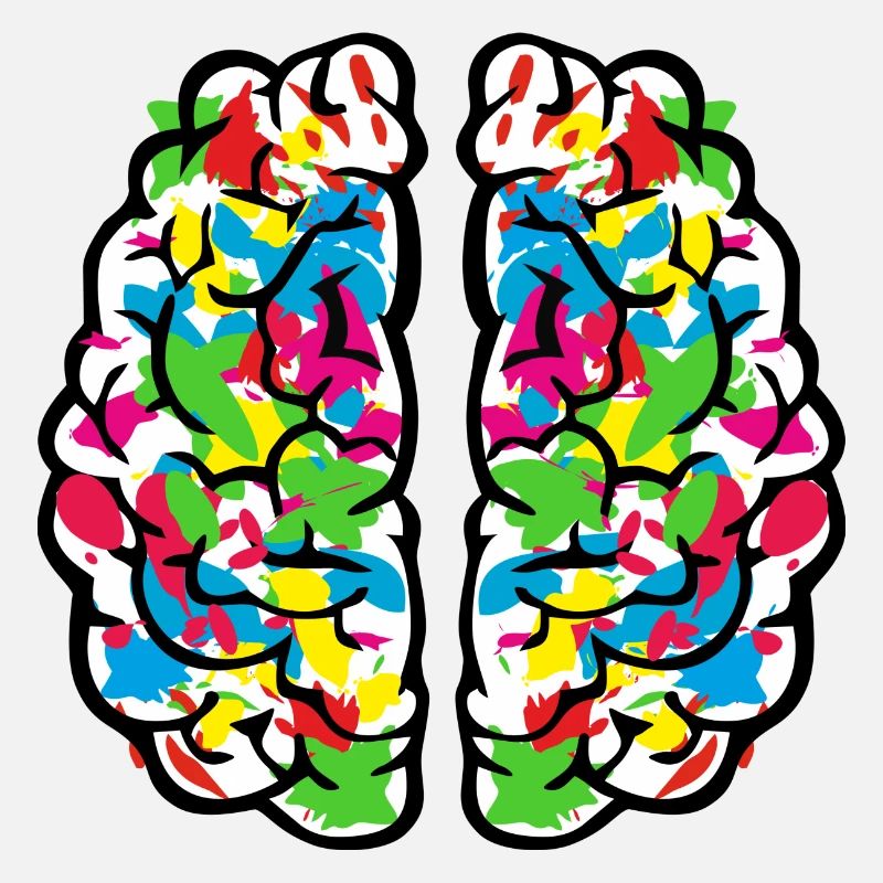 Creative colourful brain
