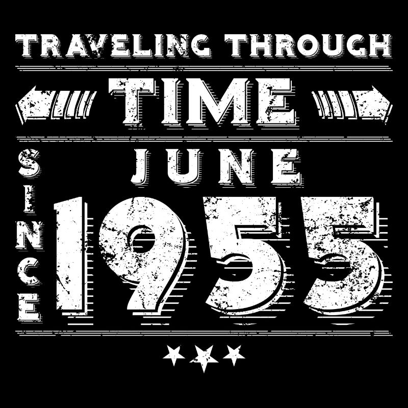 Conception d'anniversaire de voyage dans le temps vintage juin 1955