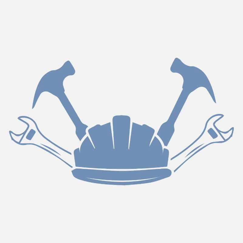 Construction Site Construction Worker Craft Helmet Silhouette