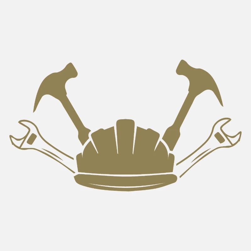 Construction Site Construction Worker Craft Helmet Silhouette