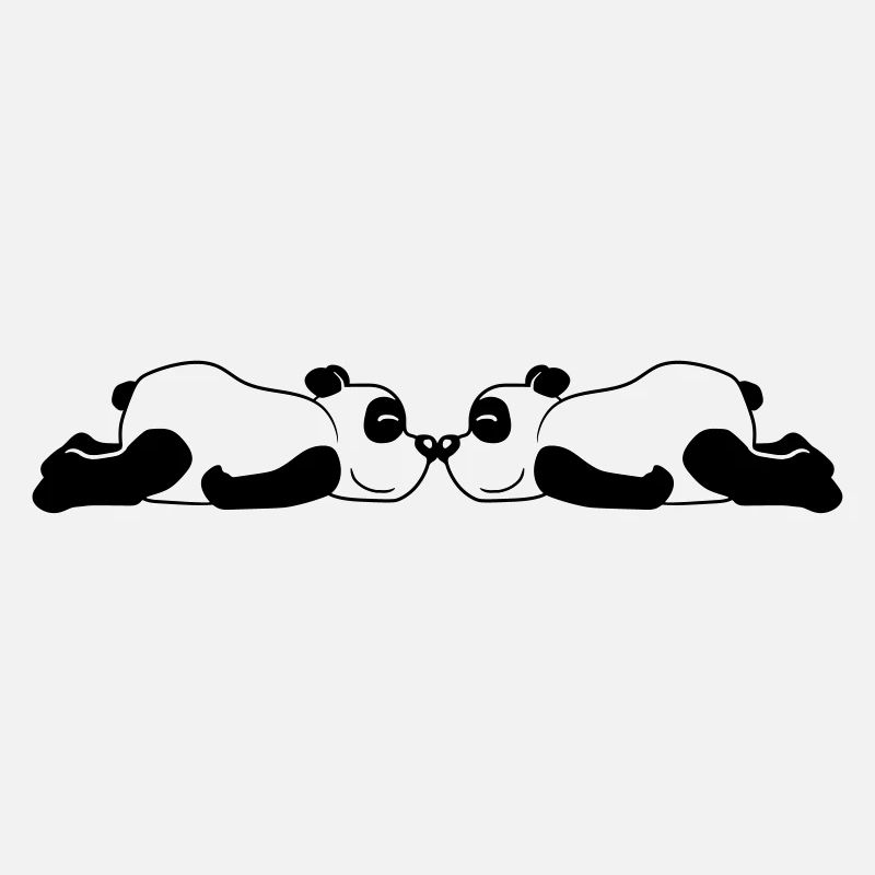 2 lying panda