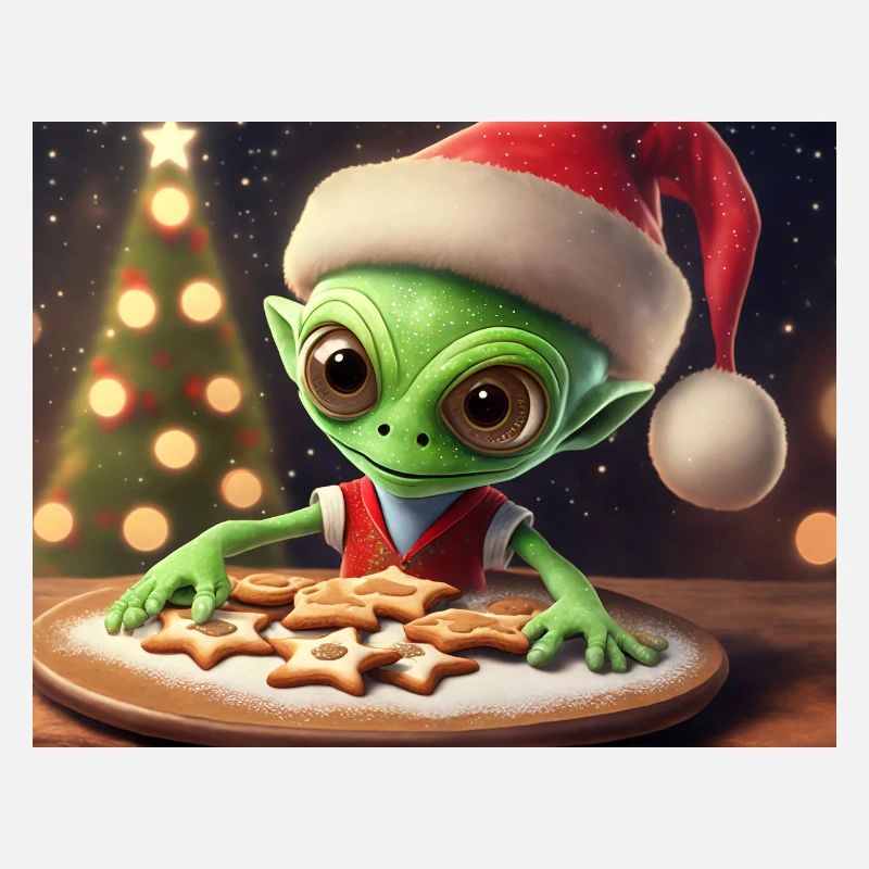 extraterrestre portant un pull de Noël laid