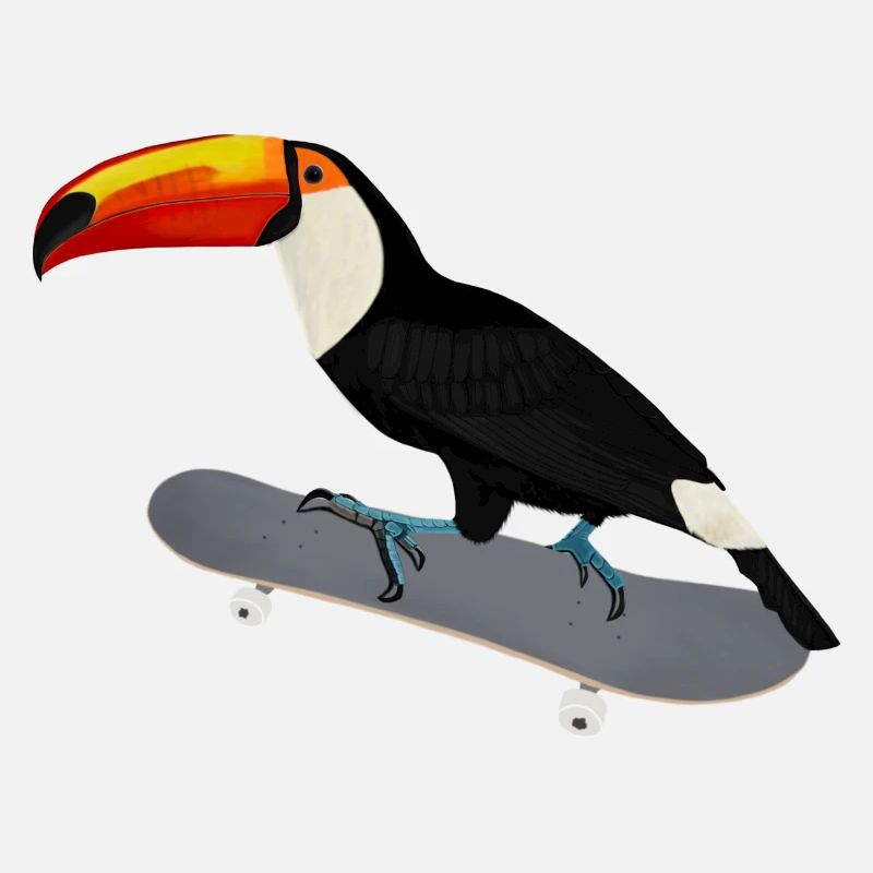 Toucan Skateboard Bird Skating Drôle d’animal