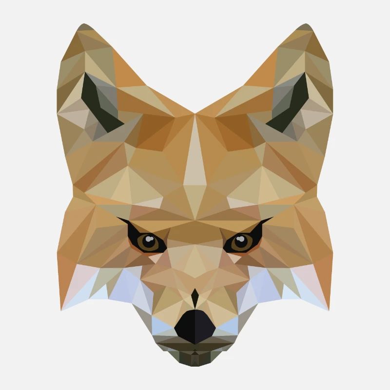 Low Poly Art Fox - Idée cadeau