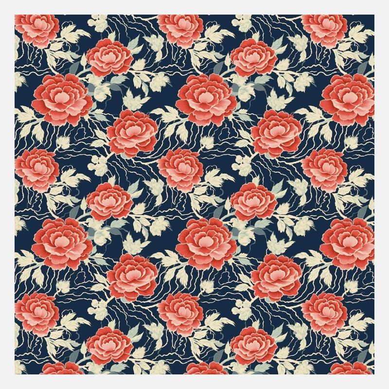 Roses Seamless Pattern Beautiful Elegant Aesthetic