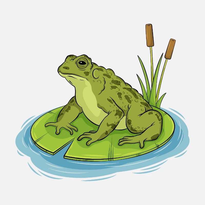 toad sitting on a lilypad