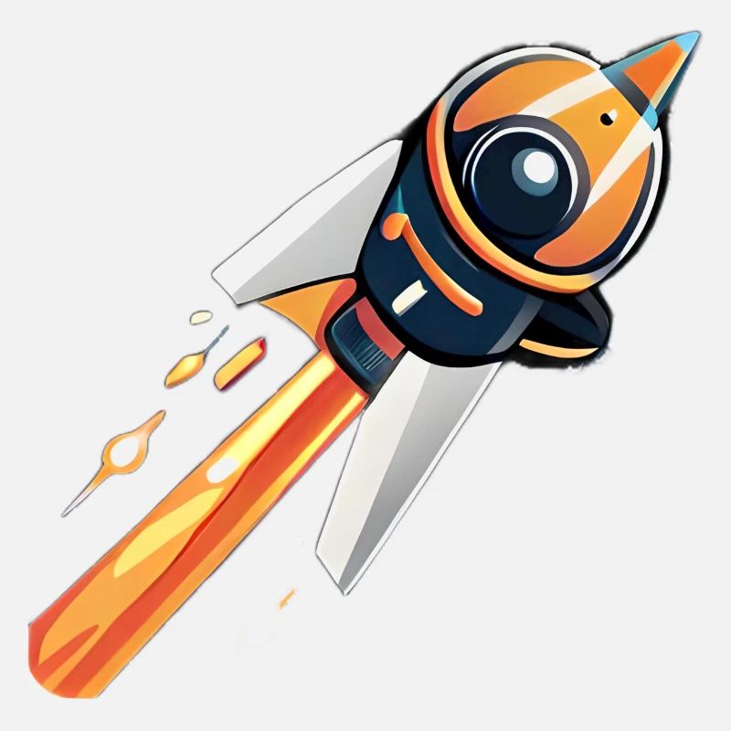Fusée allant dans l'espace