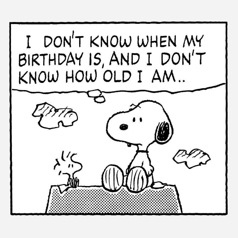 Peanuts Design Geburtstag Mit Spruch Und Snoopy