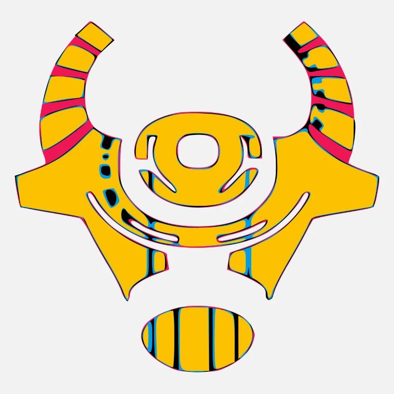 Stylized cow's head