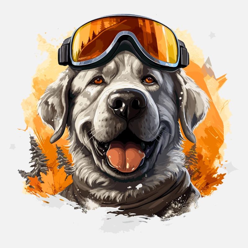 Kangal Ski Elegance: Vector Winter Warrior Tee