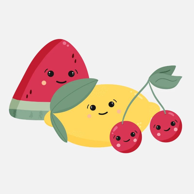 Pastèque, citron et cerises