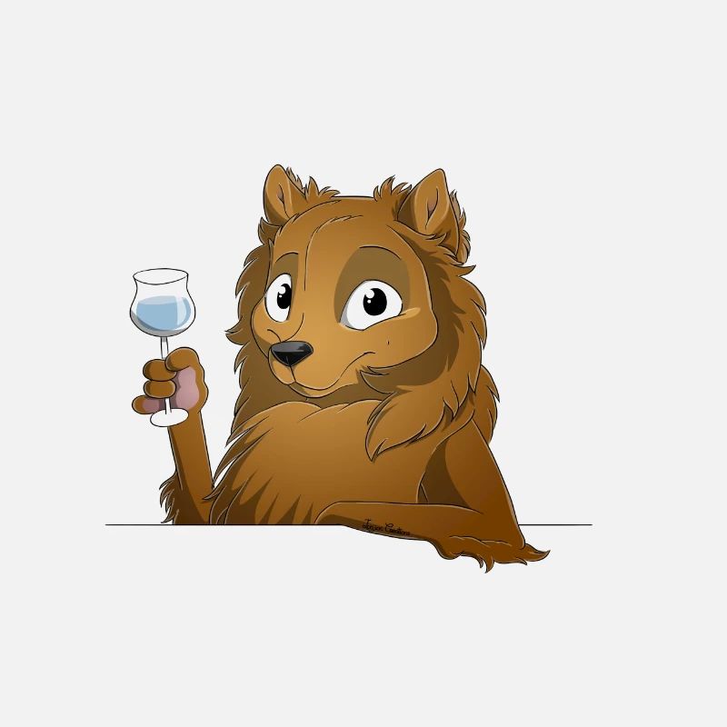 Trinkender oder treibender Spitz