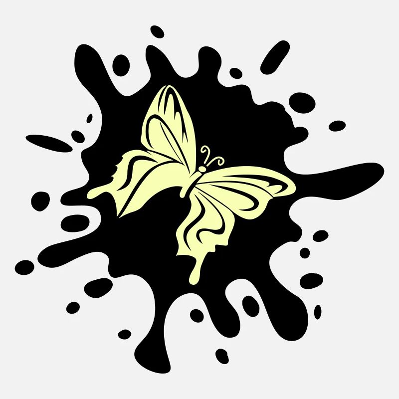 Papillon éclaboussure de couleur