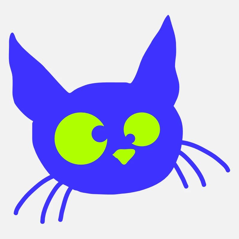 Crazy Cat Squints Funny Eyes Grimace Fun
