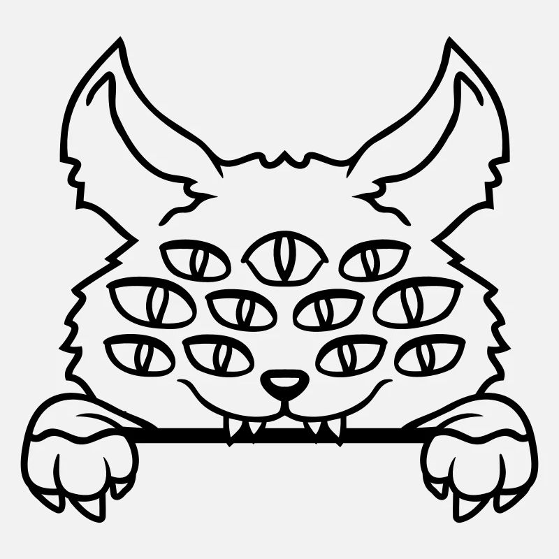 Cat Demon Many Eyes Devil Hell Evil Monster