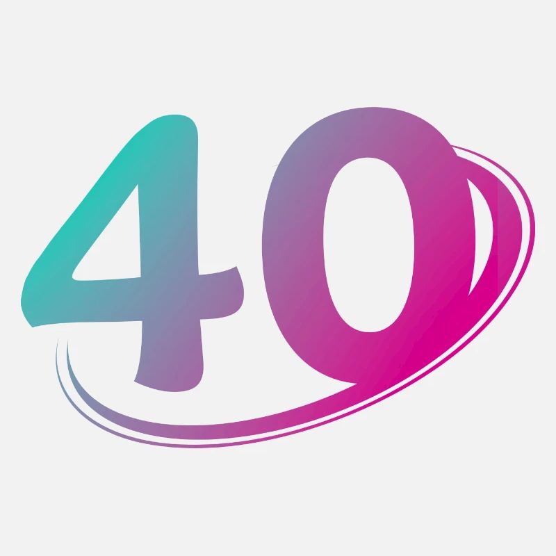Numéro 40 multicolore