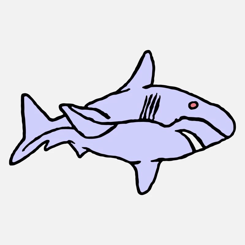 Poisson Requin Prédateur Eau Graffiti Océan