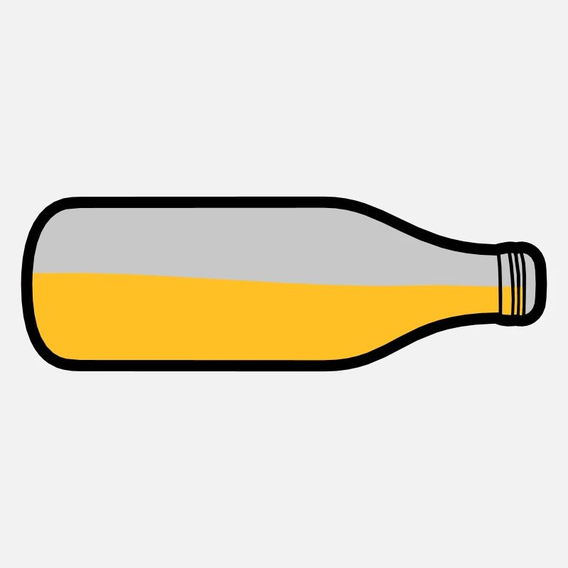 Bouteille de bière couchée