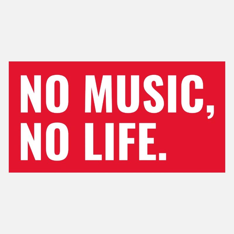 Music statement on red background