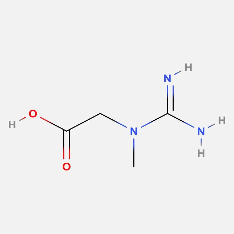 Creatine Molecule - Colored Structural Formula