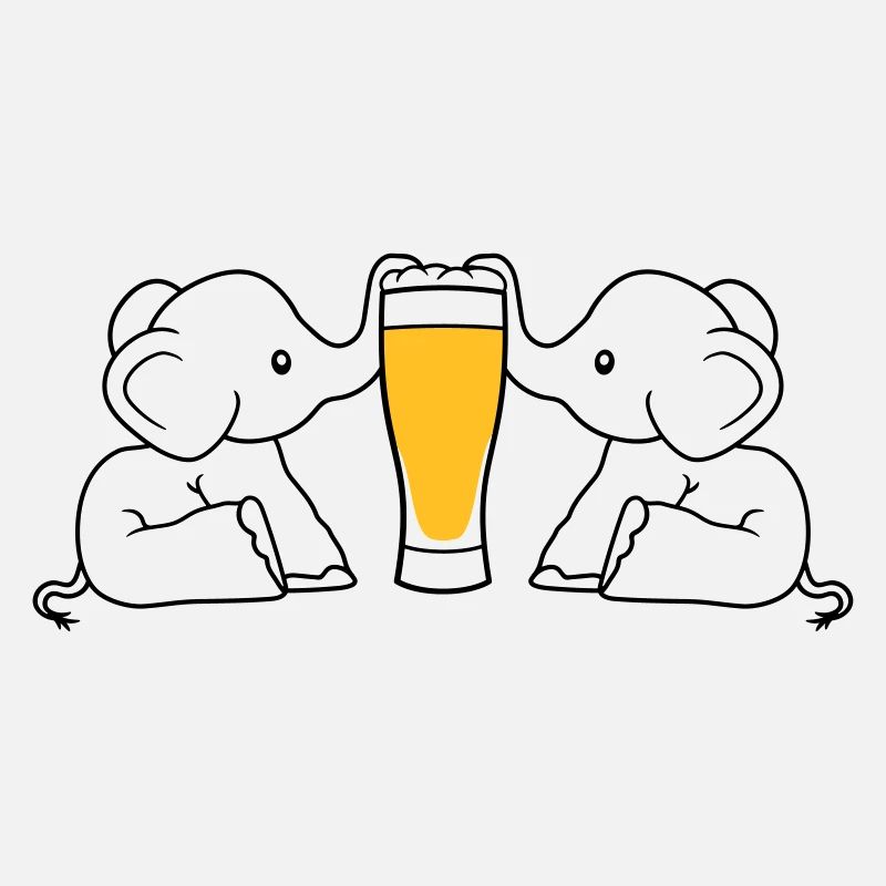 Couple d'équipe 2 amis équipage alcool bière d'éléphant sucer