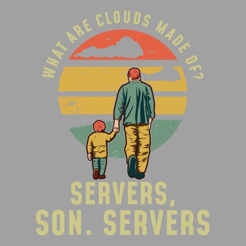Programmer Father and Son Cloud Server