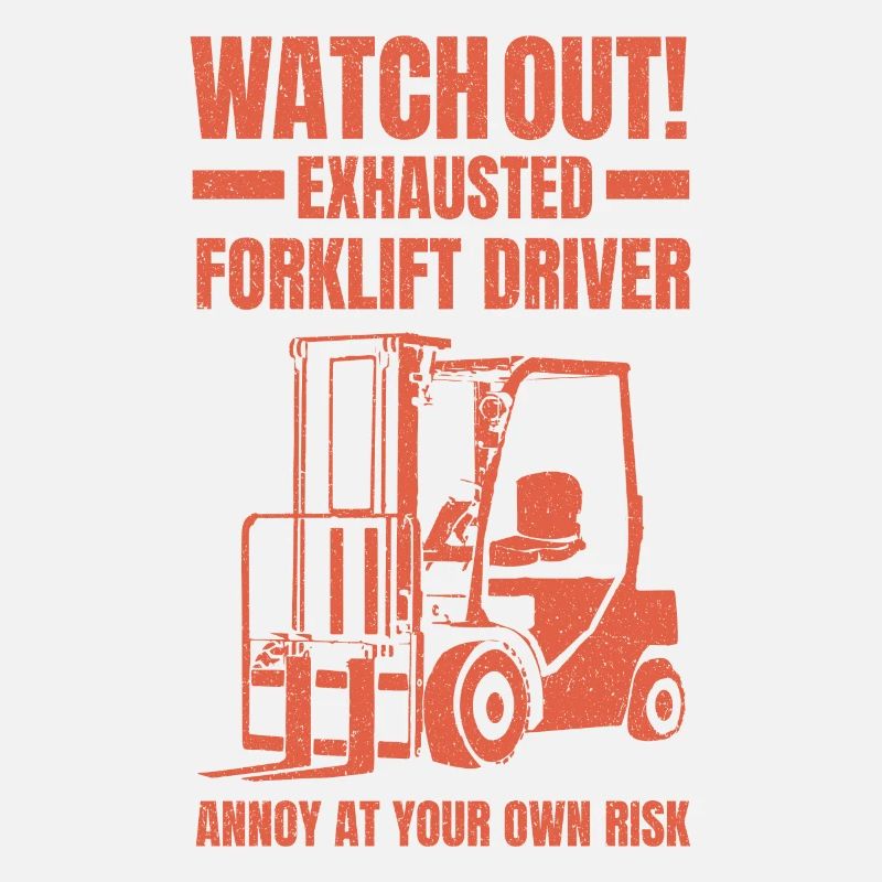 Exhausted Forklift Driver Operator Forklift