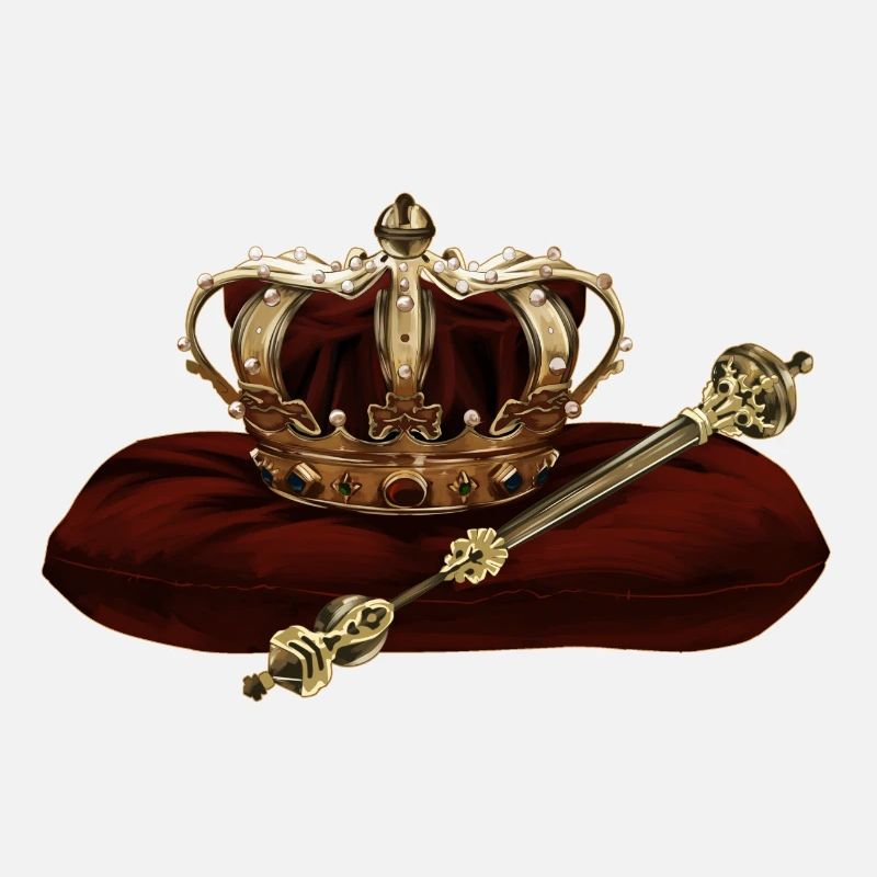 Crown and scepter