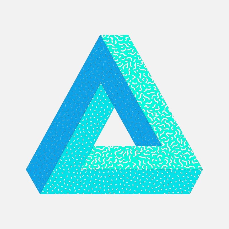 Memphis design géométrie idée cadeau triangle nerd