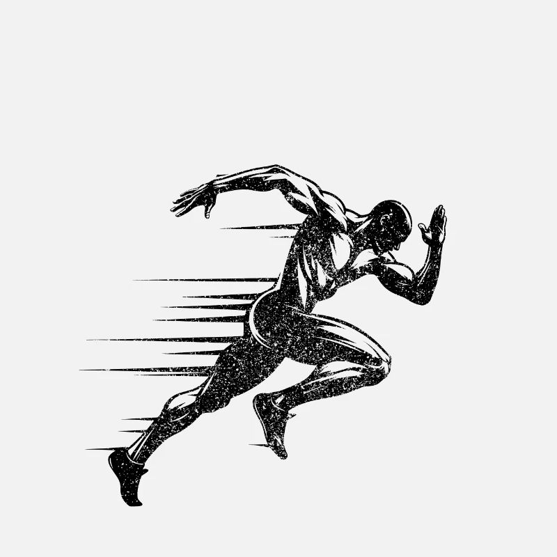 Track Runner Sprinter Sprinting 100m sprinter